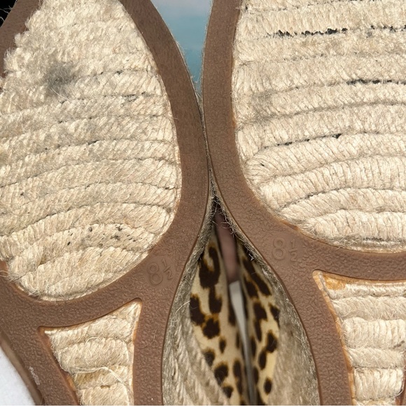 J.Crew Women'S Seville Brown/Beige Leopard Canvas Espadrille Wedges Shoes - Picture 11 of 12